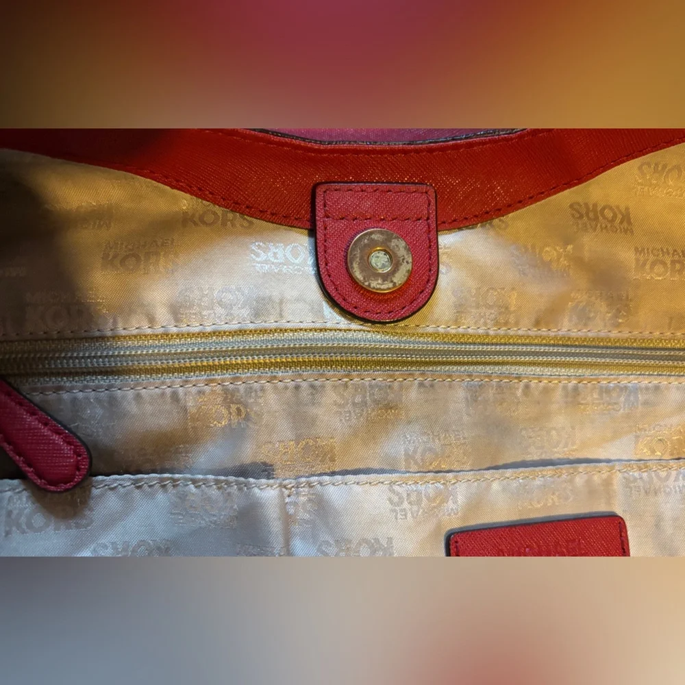 Michael Kors Red Tote Bag